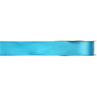 1x Turquoise satijnlint rollen 1 cm x 25 meter cadeaulint verpakkingsmateriaal   -