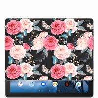 Lenovo Tab E10 Siliconen Hoesje Butterfly Roses