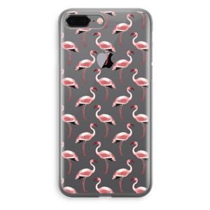 Flamingoprint groen: iPhone 8 Plus Transparant Hoesje