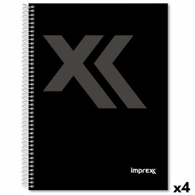 Schrift Imprex Zwart Din A4 80 Lakens (4 Stuks)