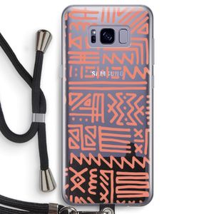 Marrakech Pink: Samsung Galaxy S8 Transparant Hoesje met koord