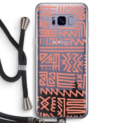 Marrakech Pink: Samsung Galaxy S8 Transparant Hoesje met koord