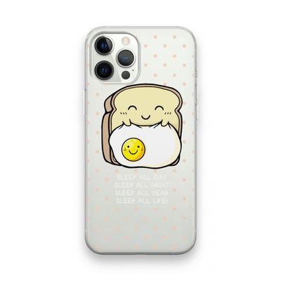 Sleep All Day: iPhone 12 Pro Transparant Hoesje