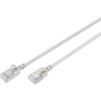 Digitus DK-1632-A-003S RJ45 Netwerkkabel, patchkabel CAT 6A F/FTP 0.3 m Grijs Kleurcodering, Afgeschermd, Meerdradig, Met anti-kniktule 1 stuk(s)