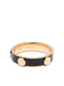 Tory Burch bague Miller à plauqe Double T - Noir