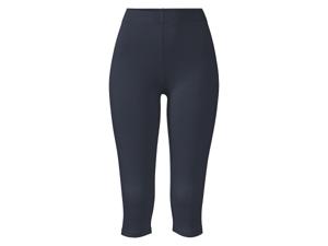 esmara Dames capri-legging, normale taille, elastische tailleband (S (36/38), Marineblauw)