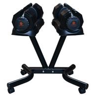 RS Sports Selector dumbells l 2 x 25 kg - met stand l Verstelbare dumbell - thumbnail