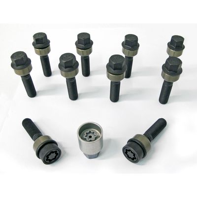 H&R Wielboutenset bolkonisch met beweegbare ring R14 M14x1.50 - Lengte 60mm - 10 stuks (bv. Porsche) HR1456006SET
