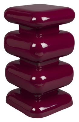 Dutchbone Krukje/Bijzettafel 'Stubby' kleur Bordeaux