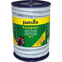 Patura compact lint 20mm, wit/groen, 200m rol