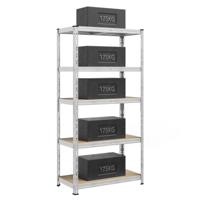 Stevige opbergrek met verstelbare planken, Set van 1 (200 x 100 x 50 cm)