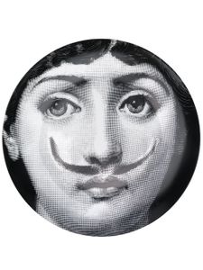 Fornasetti assiette murale Lina Cavalieri à imprimé graphique - Noir