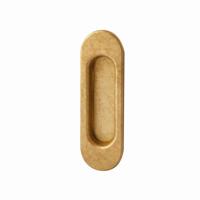 Hardbrass Schuifdeurkom ovaal Inca - messing getrommeld