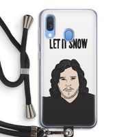 Let It Snow: Samsung Galaxy A40 Transparant Hoesje met koord