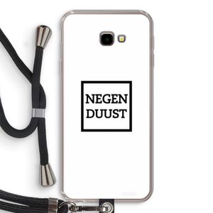 Negenduust vierkant: Samsung Galaxy J4 Plus Transparant Hoesje met koord