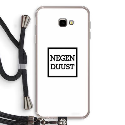 Negenduust vierkant: Samsung Galaxy J4 Plus Transparant Hoesje met koord
