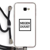 Negenduust vierkant: Samsung Galaxy J4 Plus Transparant Hoesje met koord
