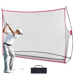 VEVOR Golfoefennet, 329x217cm golfnet, persoonlijke Driving Range voor gebruik binnen en buiten, draagbaar golfhulpnet voor thuis, met glasvezelframe en draagtas