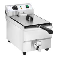 Elektrische friteuse - 10 L - met aftapkraan