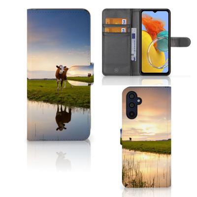 Samsung Galaxy M14 | Telefoonhoesje | Met pasjeshouder | Koe