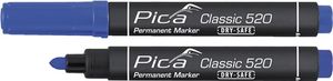 Pica Permanentmarker | blauw | streepbreedte 1-4 mm | ronde punt | 10 stuks - 520/41 - 520/41