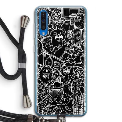 Vexx Black City : Samsung Galaxy A50 Transparant Hoesje met koord