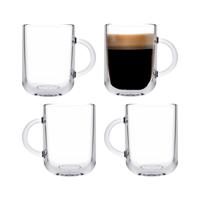 Pasabahce Koffie/thee glazen Darjeeling - set 4x stuks - transparant glas - 330 ml