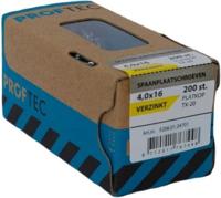 Proftec Spaanplaatschroef Vz Pk +Snijpunt Torx TX20 (+Bit) 4.0X16 | 200 stuks - 5206.01.24701