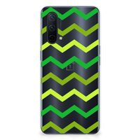 OnePlus Nord CE 5G TPU bumper Zigzag Groen - thumbnail