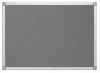 Q-CONNECT textielbord, met aluminium frame, 90 x 60 cm, grijs