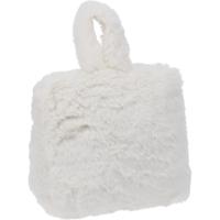 Home & Styling Fake Fur Deurstopper - 1 kg - wit - stof - gewicht - 7 x 17 cm - deurstop