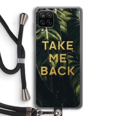Take me back: Samsung Galaxy A12 Transparant Hoesje met koord