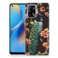 OPPO A74 4G | TPU Hoesje | Pauw met Bloemen