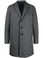 Harris Wharf London manteau boutonné à motif chevrons - Gris