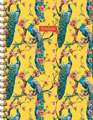 Yellow Peacock Notenook Spiraalboek (Lijnen) A5
