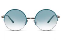 CWI zonnebril rond dames volledig omrand cat. 3 goud/blauw - thumbnail