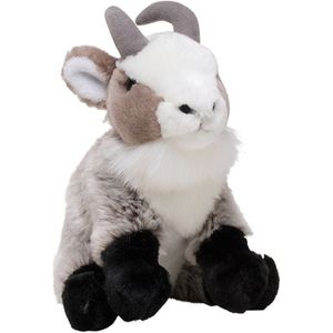 Geiten speelgoed artikelen geit knuffelbeest grijs 18 cm