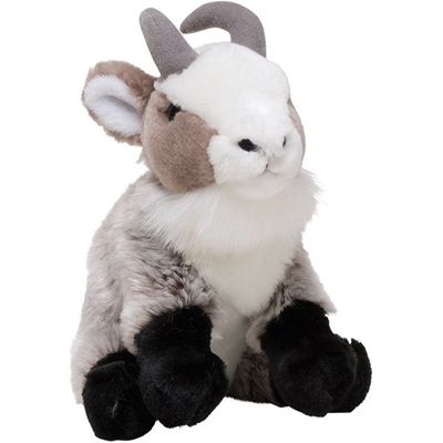 Geiten speelgoed artikelen geit knuffelbeest grijs 18 cm