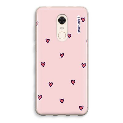 Hartjes: Xiaomi Redmi 5 Transparant Hoesje