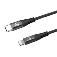Celly - Extreme Kabel USB-Lightning USB-C 1 meter - Nylon - Zwart - thumbnail