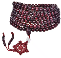 Rode Mala met rood gelukssymbool - Sieraden - Spiritueelboek.nl