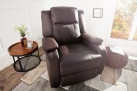 Moderne relaxstoel HOLLYWOOD koffie-tv-stoel met ligfunctie - 36030