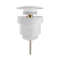 Afvoerplug Aloni 5/4" | Click waste | Messing | Rond | Wit mat - thumbnail
