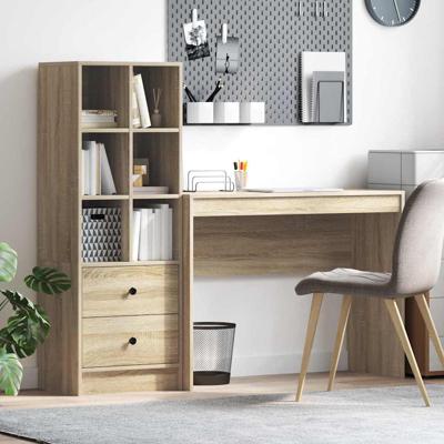 Bureau met lade 2 pcs Sonoma Eiken