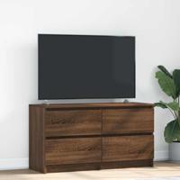 Tv-meubel 100x35x54 cm bewerkt hout bruin eikenkleur