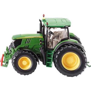 Siku John Deere 6210R Tractor 1:32 metaal/kunststof groen Ackermann-besturing en trekhaak