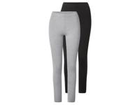 esmara Set van 2 dames leggings (Zwart/grijs, XL (48/50))