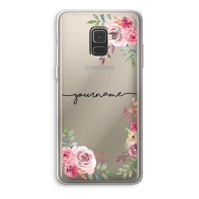 Rozen: Samsung Galaxy A8 (2018) Transparant Hoesje