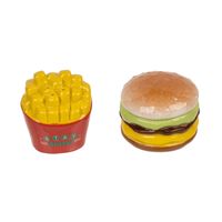 Peper en zout stel - hamburger en friet - keramiek - cadeau setje