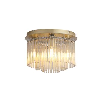 Plafondlamp Swizzle 5Lt, Gold Metal with Champagne Rods